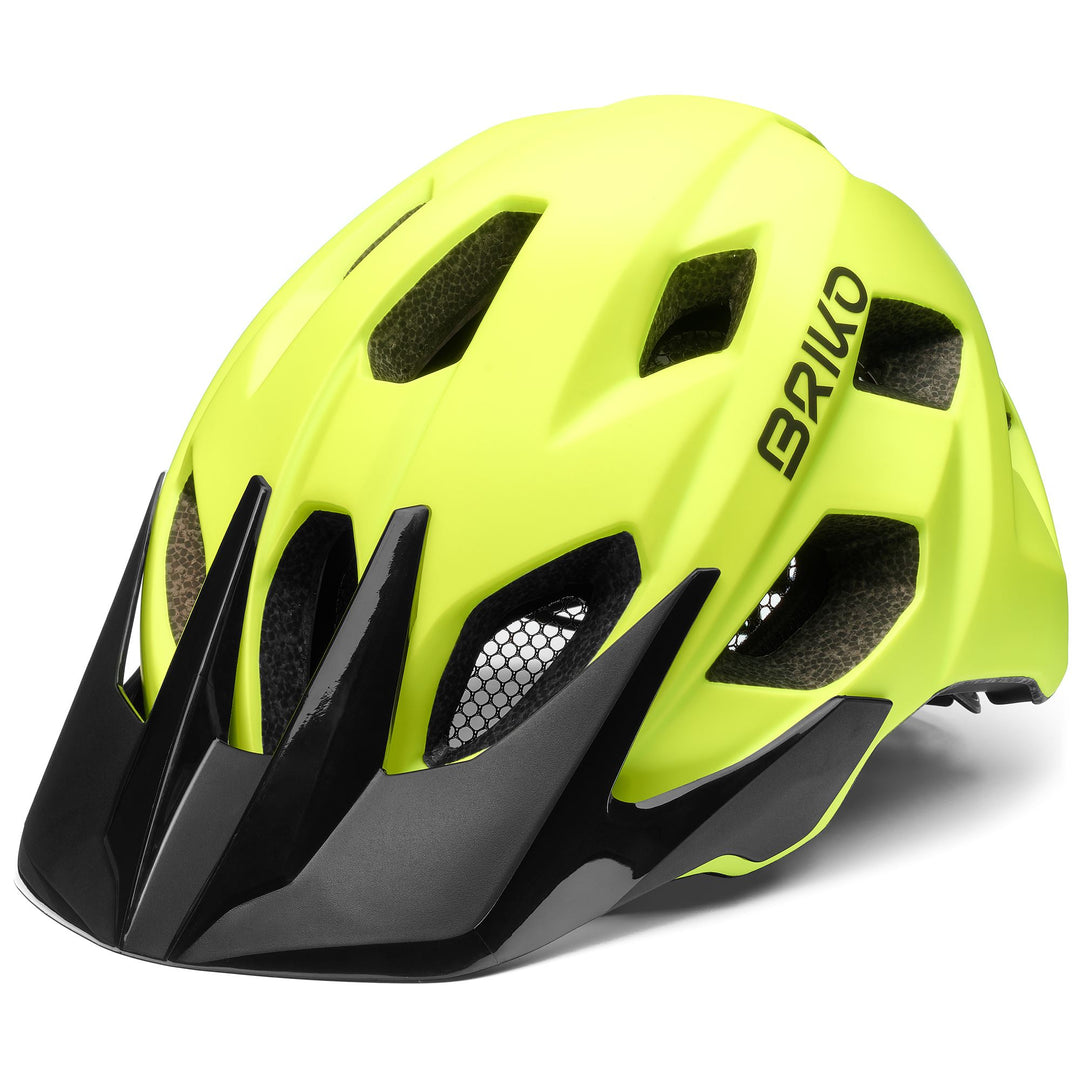 Unisex Green and Black Mountain Bike Helmet with Ventilation and Visor 01
