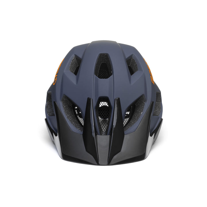Unisex Blue and Orange MTB Cycling Helmet with Removable Visor 3