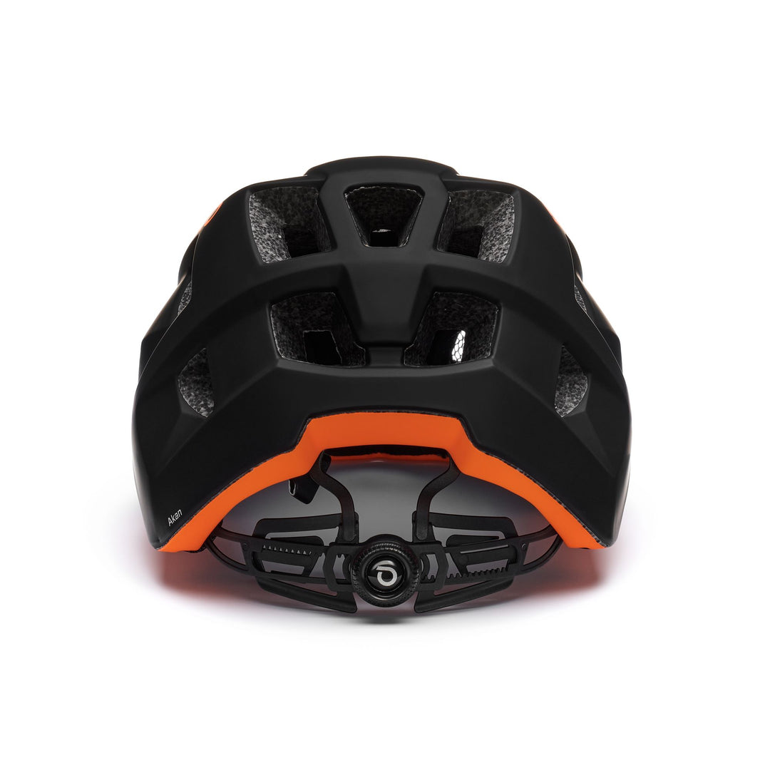Casco da ciclismo MTB unisex nero e arancione con ventilazione e visiera main
