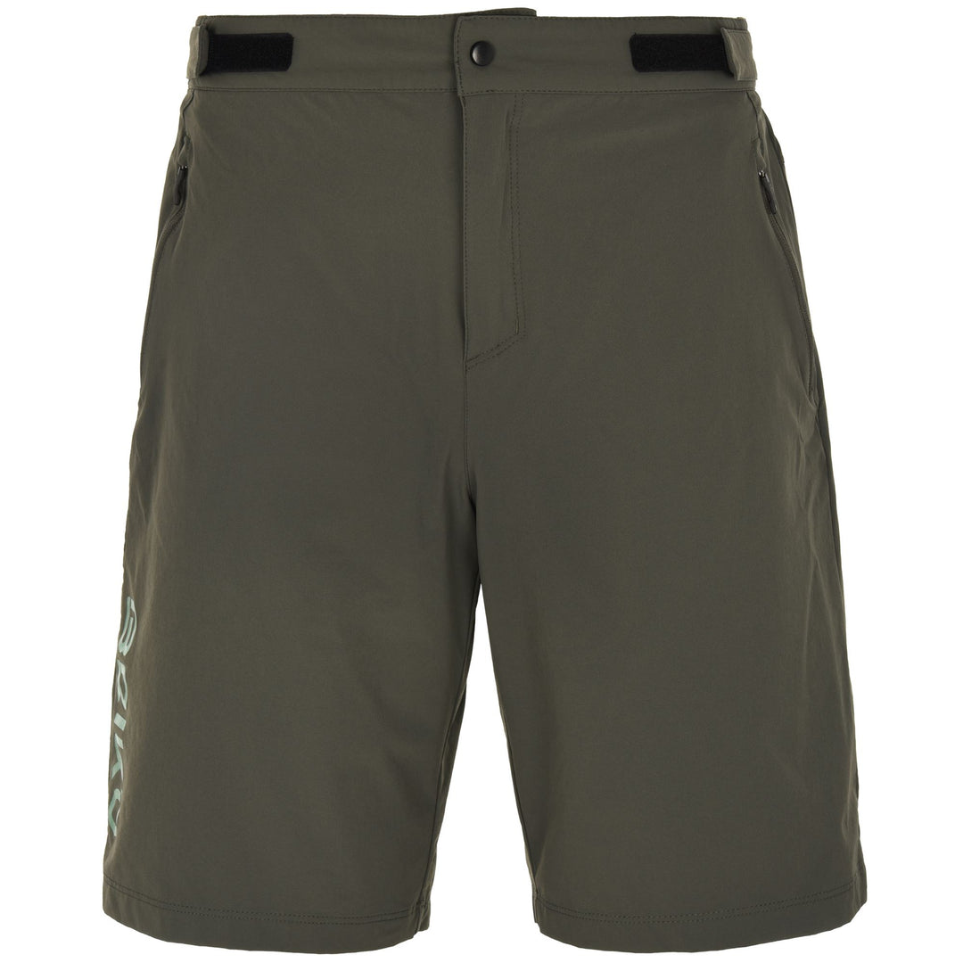Pantaloncini da ciclismo MTB da uomo verdi con imbottitura main