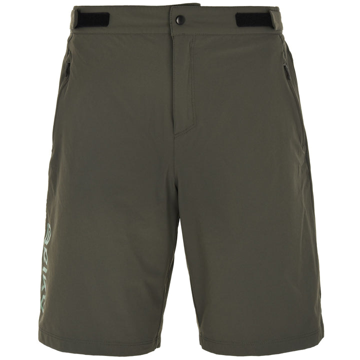 Pantaloncini da ciclismo MTB da uomo verdi con imbottitura 1