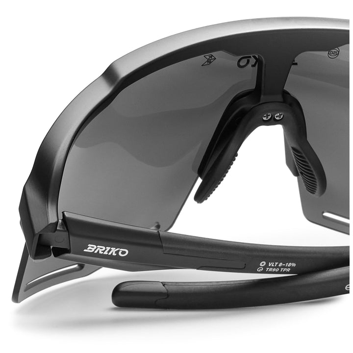Lunettes de soleil de sport noires unisexes avec protection UV et ajustement réglable 4