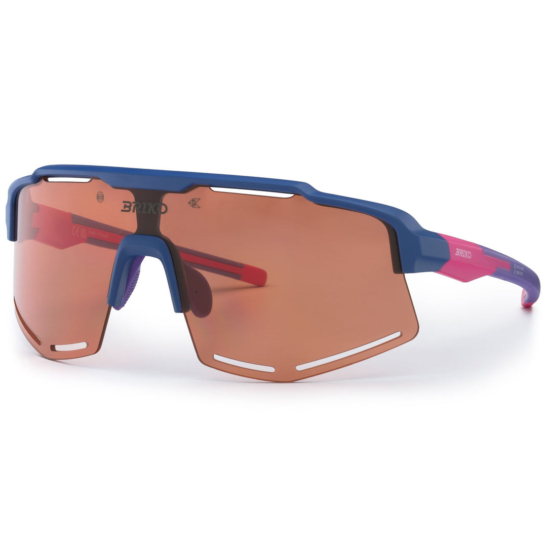 Lunettes de soleil de sport unisexes bleues et multicolores avec protection UV main