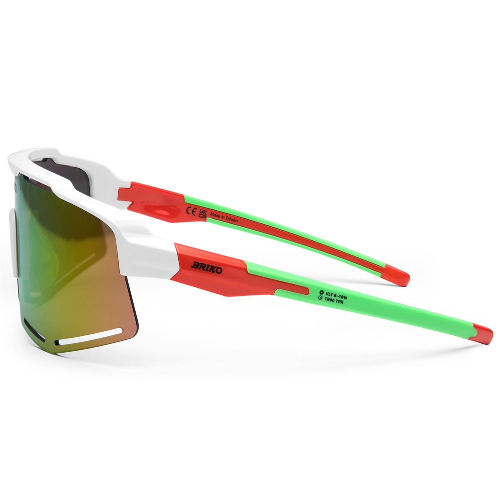 KOMI - Glasses - Sunglasses - Unisex - Shiny white neon green pink orange-PUM3-White 02