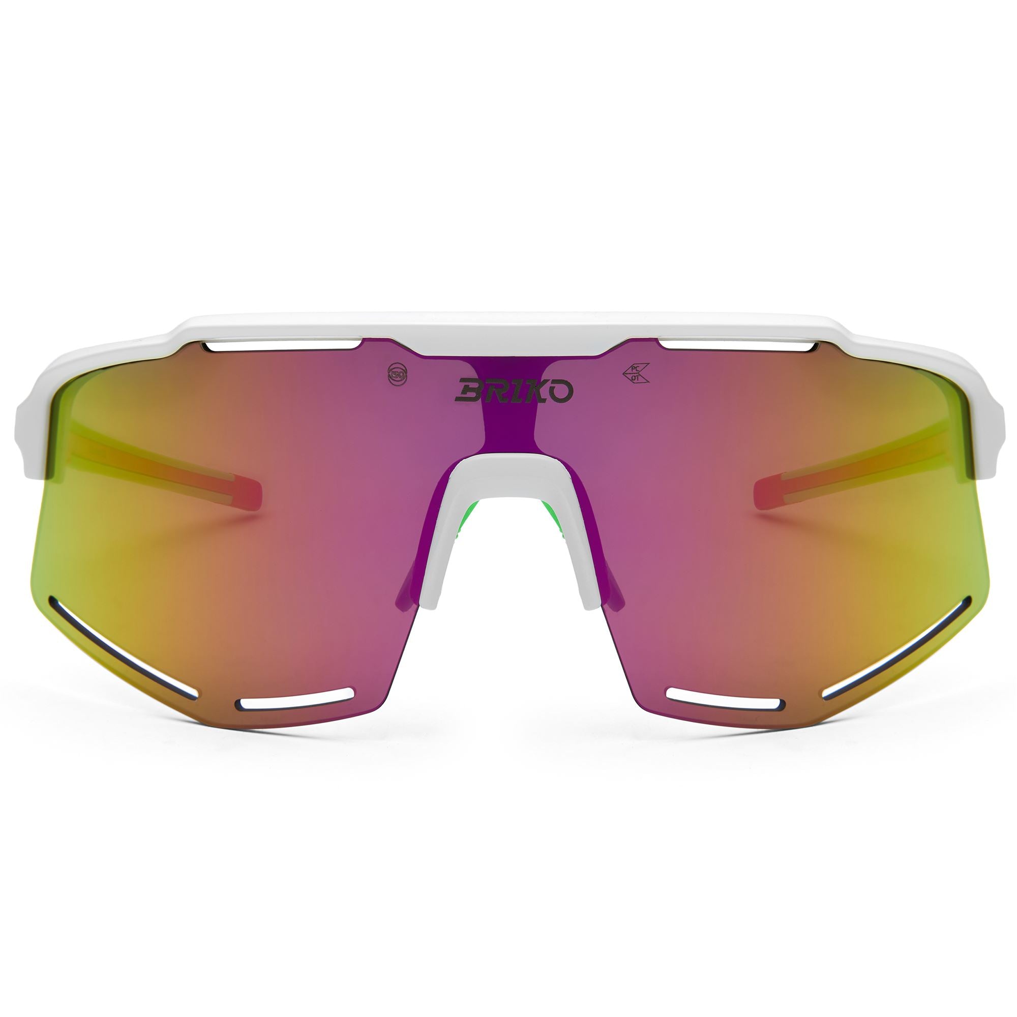 Unisex Beige Sport Sunglasses with Color Contrast Enhancement | Briko