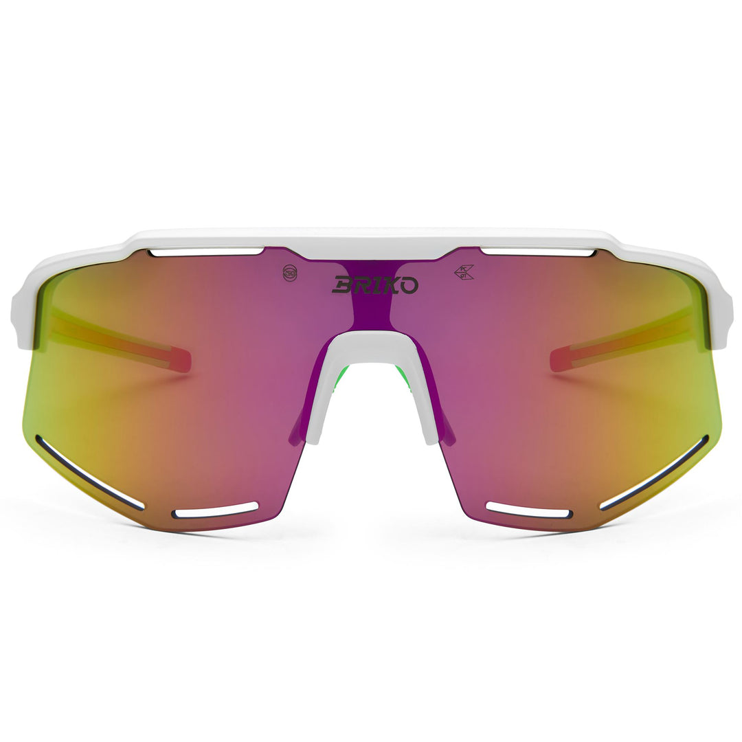 KOMI - Glasses - Sunglasses - Unisex - Shiny white neon green pink orange-PUM3-White 01