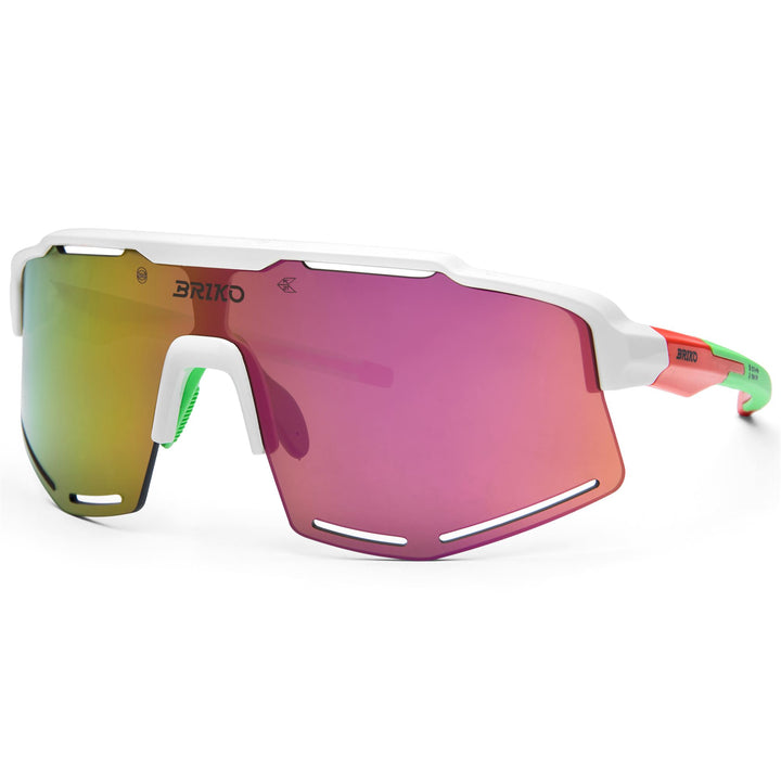 KOMI - Occhiali - Occhiali da sole - Unisex - Shiny white neon green pink orange-PUM3-White 3