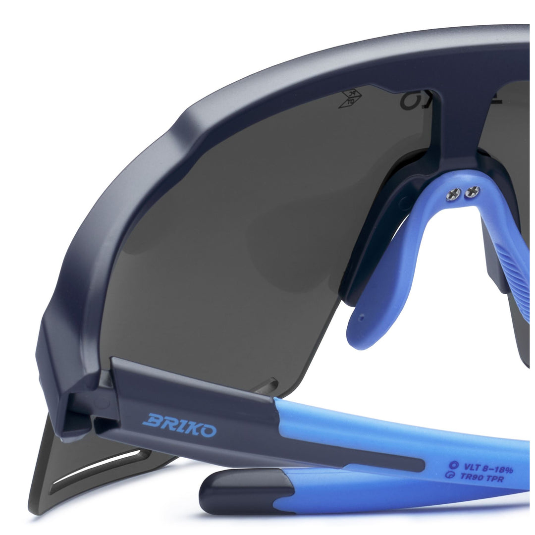 Lunettes de soleil de sport bleues unisexes avec protection UV et ajustement réglable main