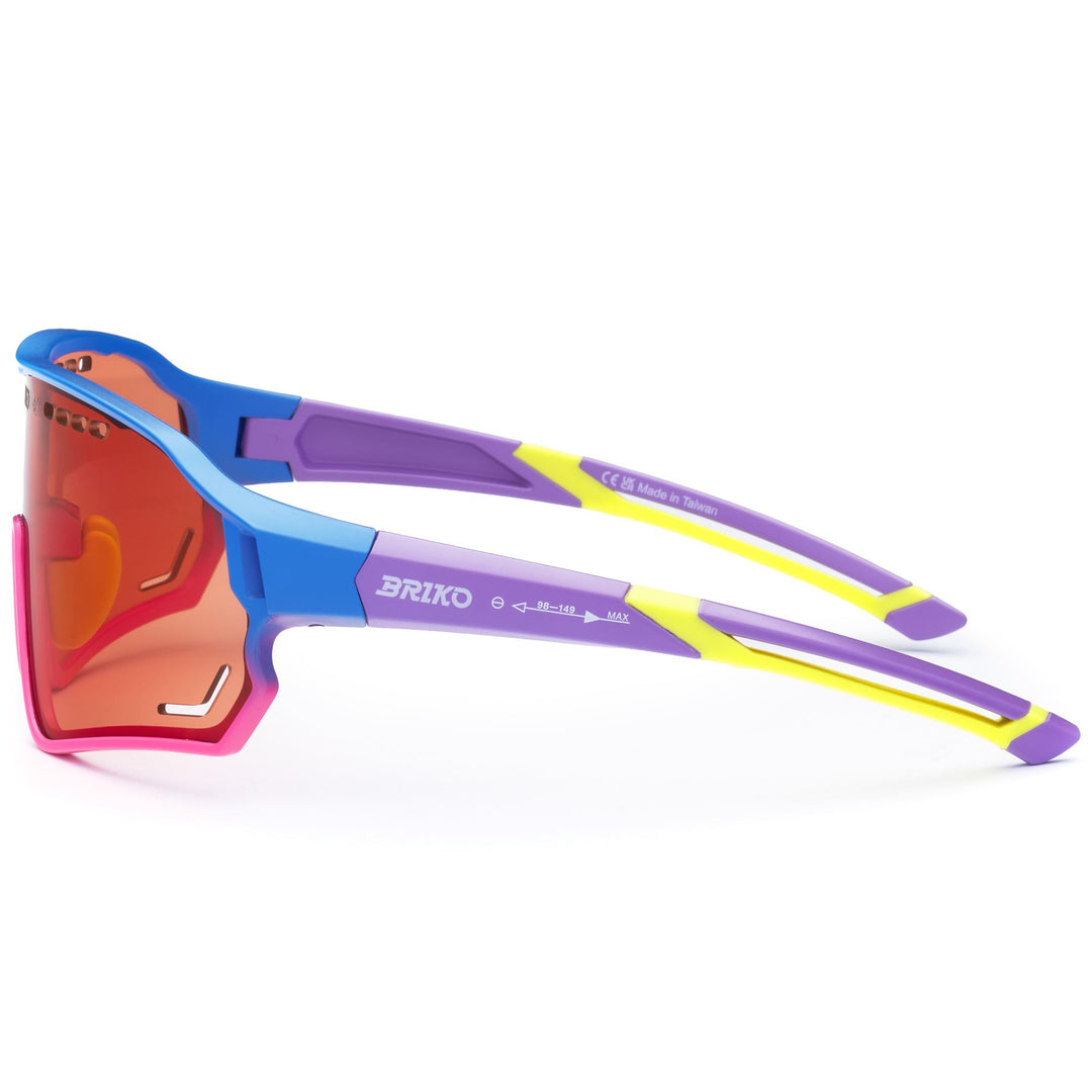 Lunettes de soleil unisexes violettes et multicolores avec protection UV main