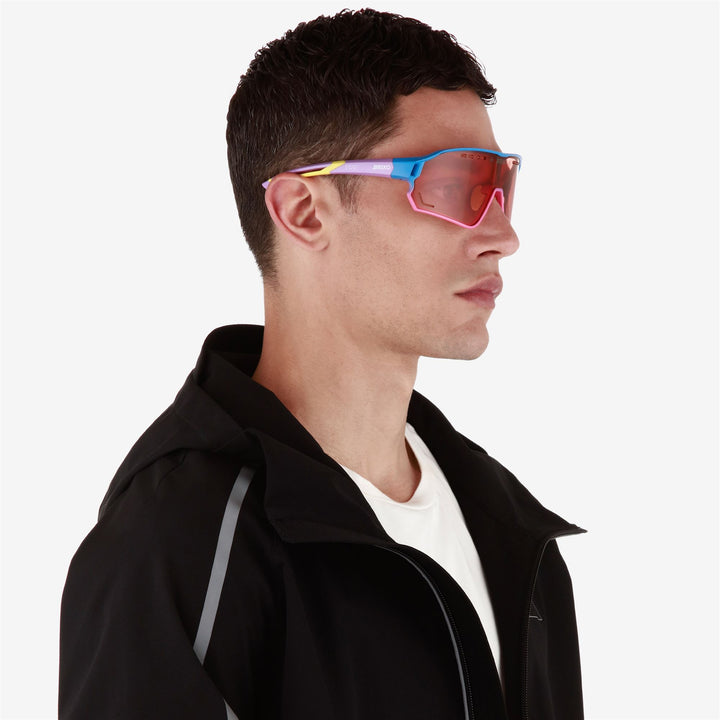 Lunettes de soleil unisexes violettes et multicolores avec protection UV 6