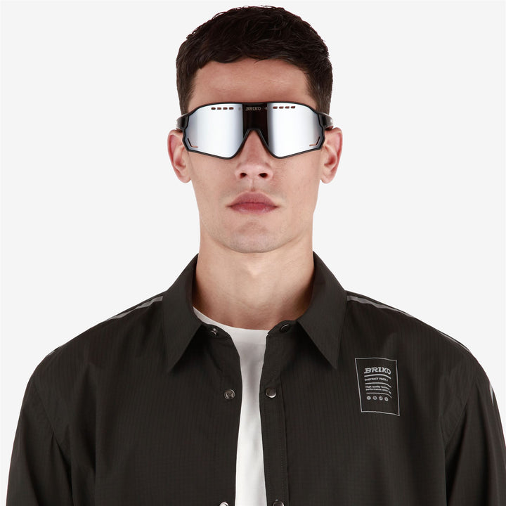 Lunettes de soleil de sport noires unisexes avec protection UV 5