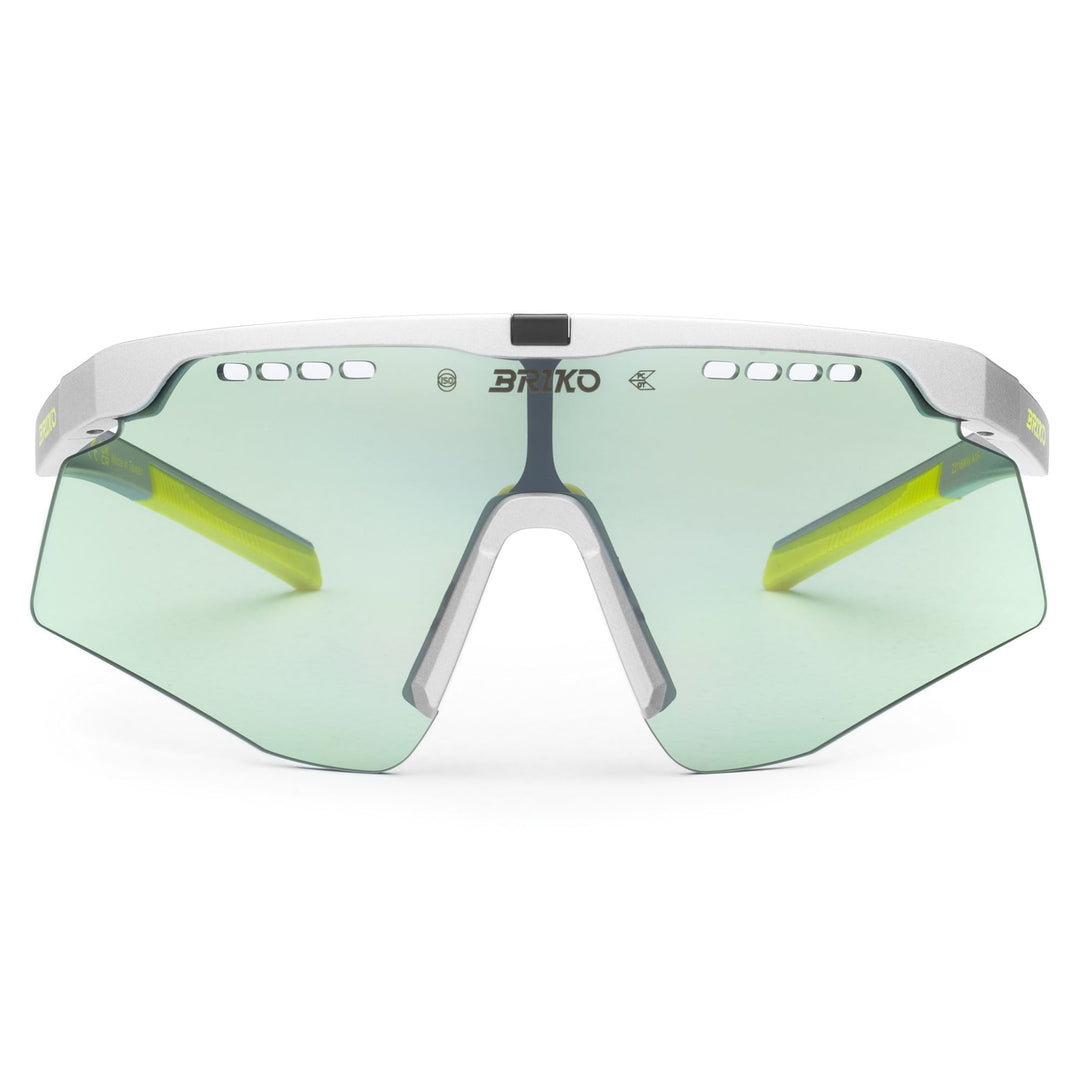 Lunettes de soleil unisexes grises et argentées avec protection UV et système de changement de verres 01