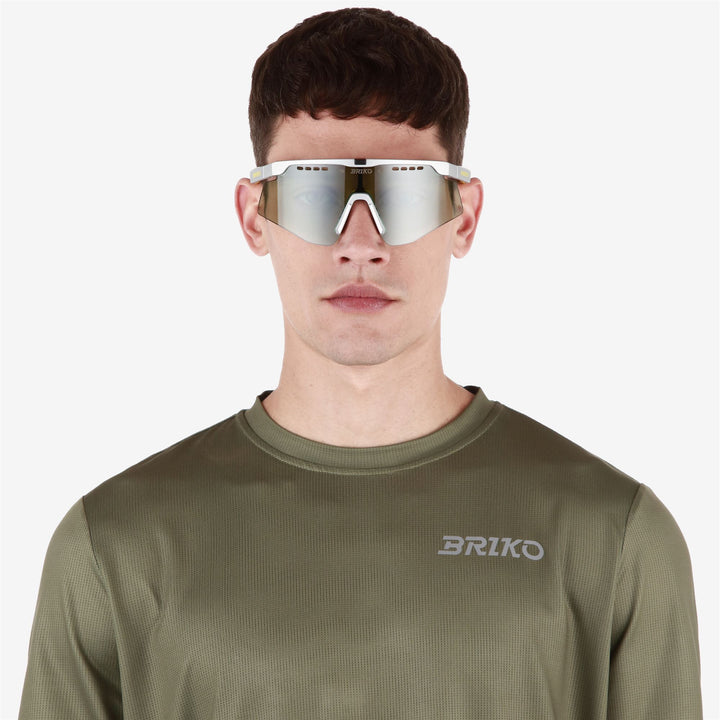 Lunettes de soleil unisexes grises et argentées avec protection UV et système de changement de verres 5