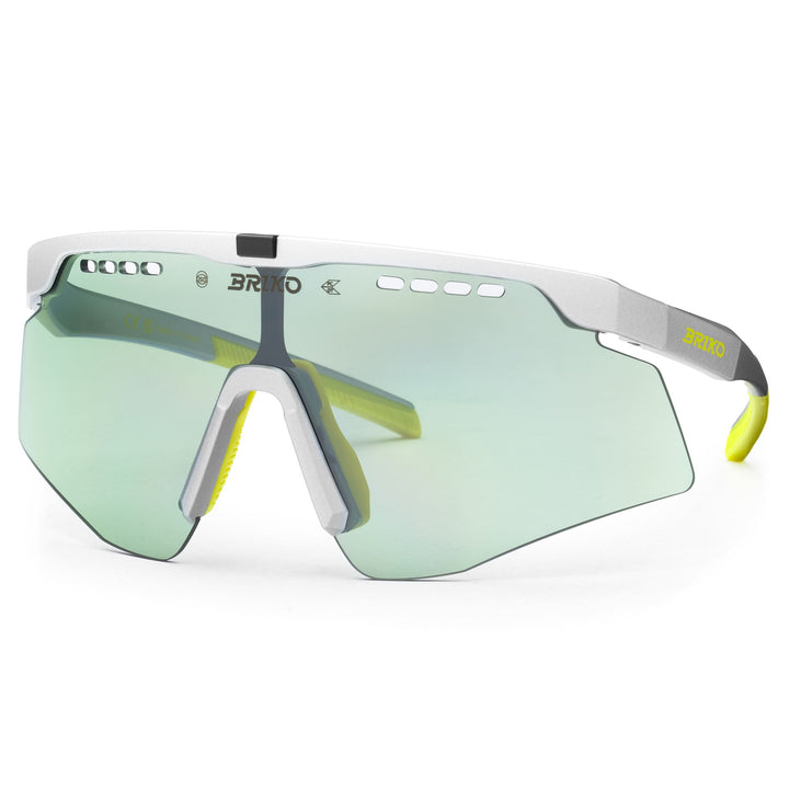 Lunettes de soleil unisexes grises et argentées avec protection UV et système de changement de verres 3