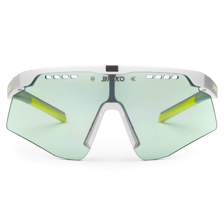 Lunettes de soleil unisexes grises et argentées avec protection UV et système de changement de verres 1