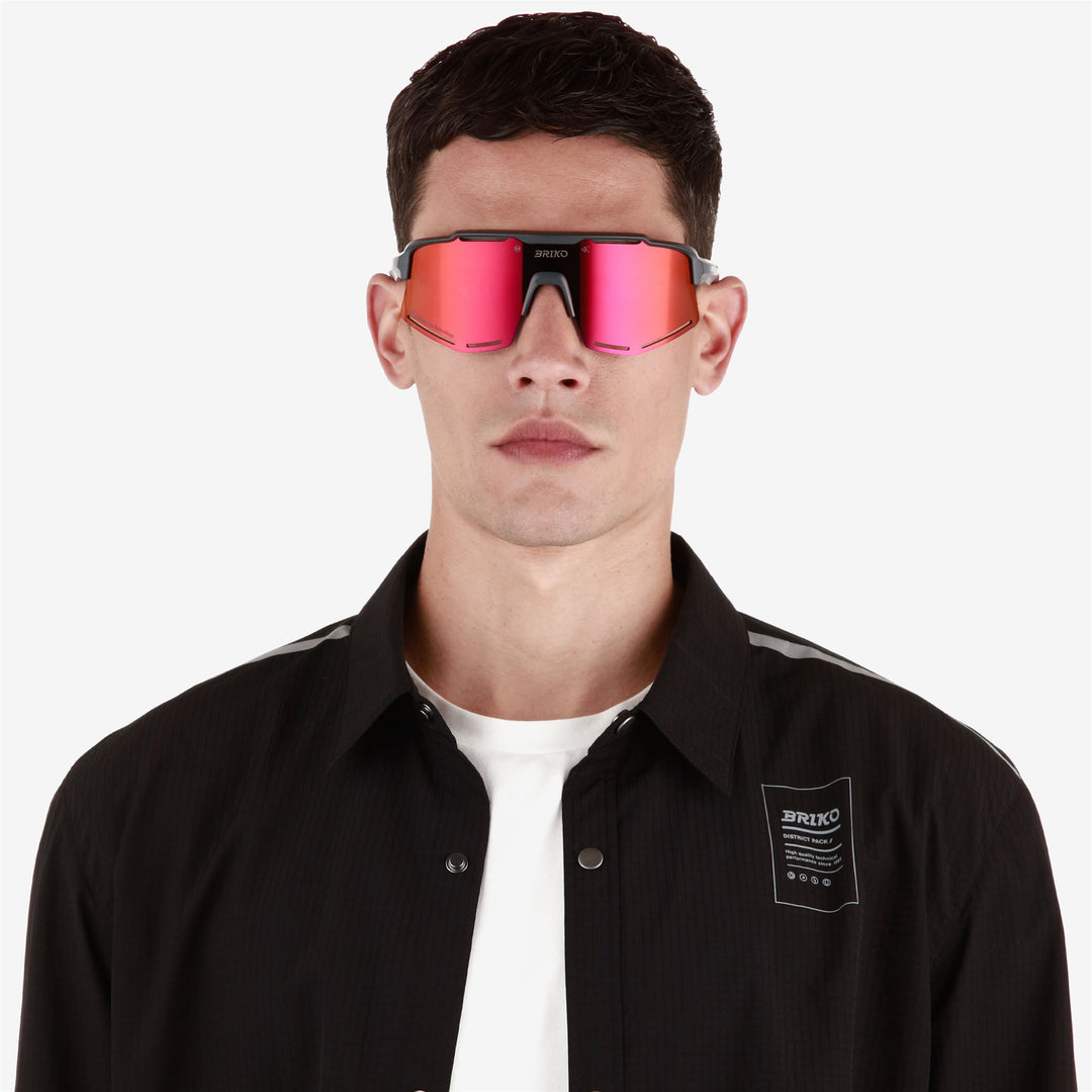 Occhiali da sole sportivi unisex grigi con protezione UV e contrasto migliorato main