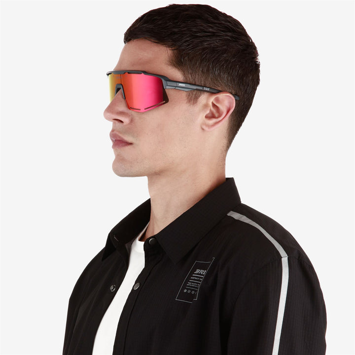 Unisex Grey Sport Sunglasses with UV Protection and Enhanced Contrast 7