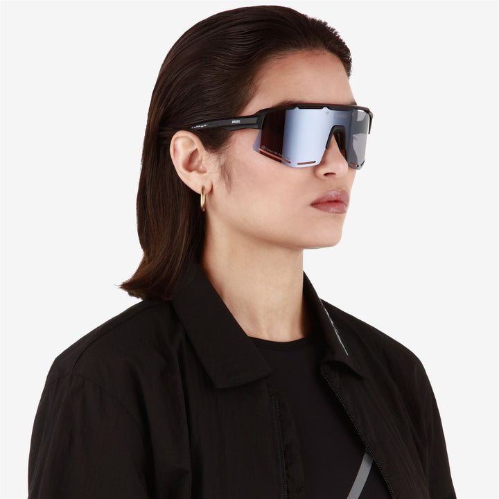 Unisex Black Sport Sunglasses with UV Protection and Adjustable Fit 6