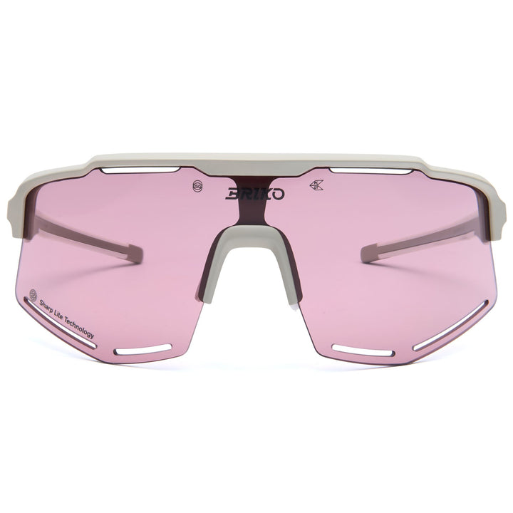 Unisex Beige Sport Sunglasses with Color Contrast Enhancement 1