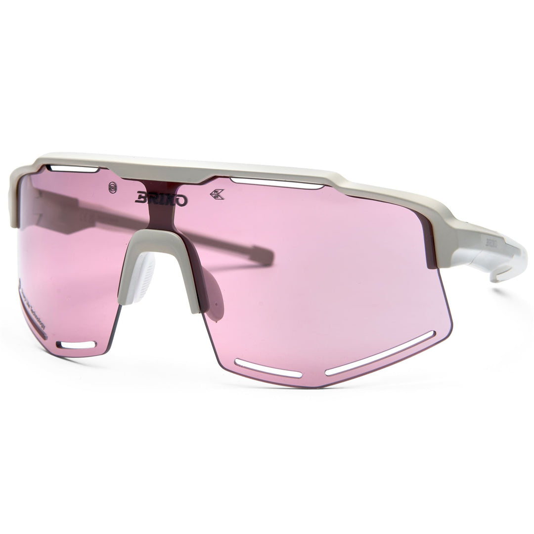 Unisex Beige Sport Sunglasses with Color Contrast Enhancement main