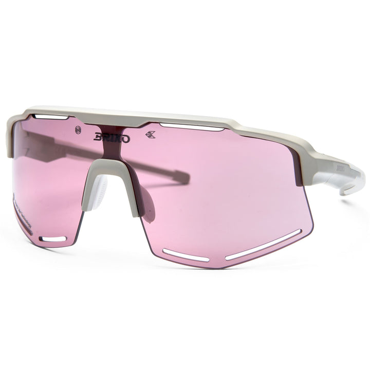 Unisex Beige Sport Sunglasses with Color Contrast Enhancement 3