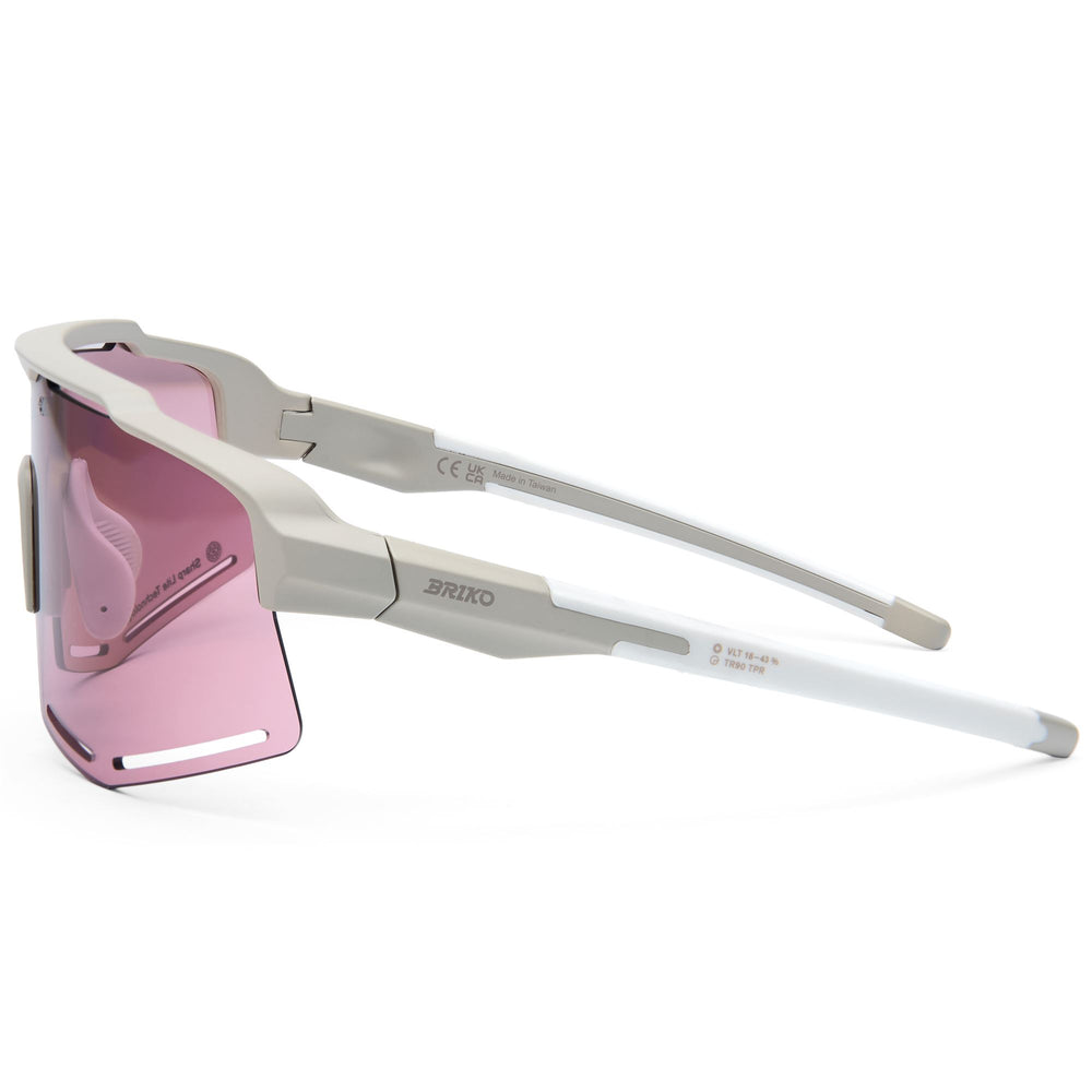 Unisex Beige Sport Sunglasses with Color Contrast Enhancement 02