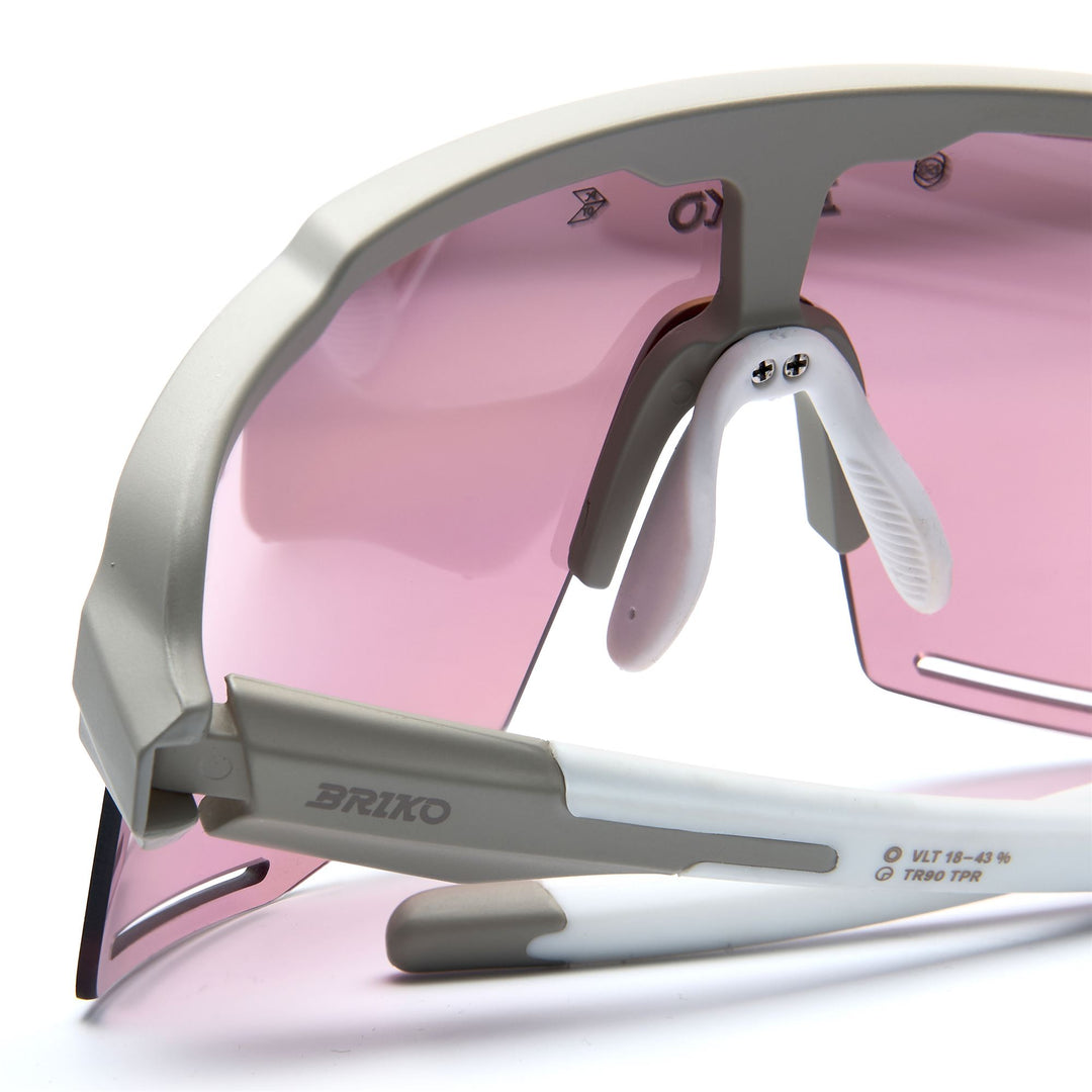 Unisex Beige Sport Sunglasses with Color Contrast Enhancement main