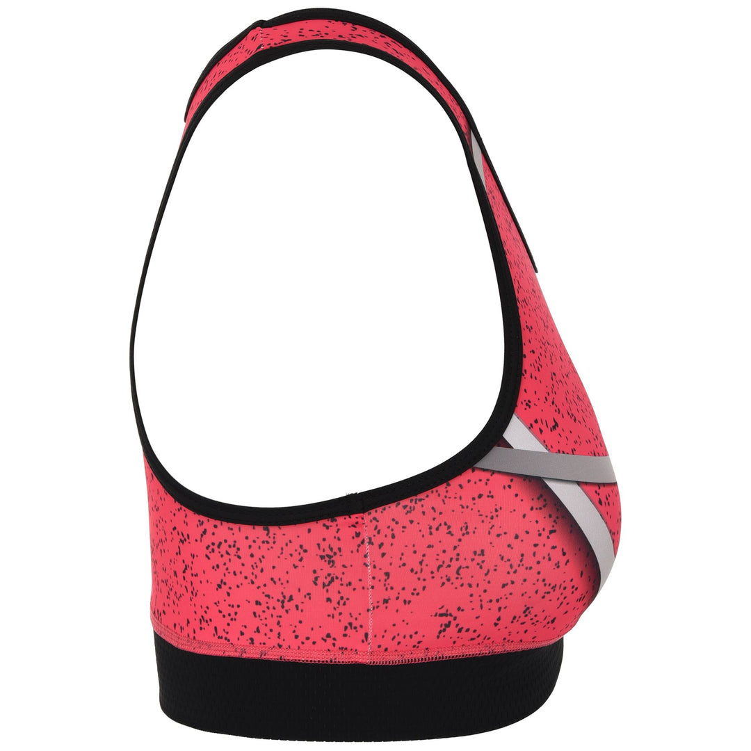 Maillot de cyclisme rouge fuchsia pour femme avec soutien modéré main