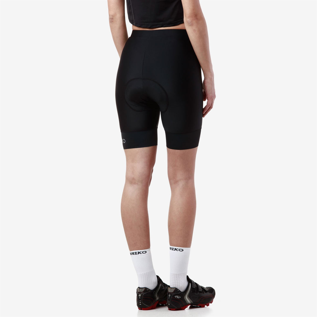 Short de cyclisme noir pour femme, avec compression et rembourrage main