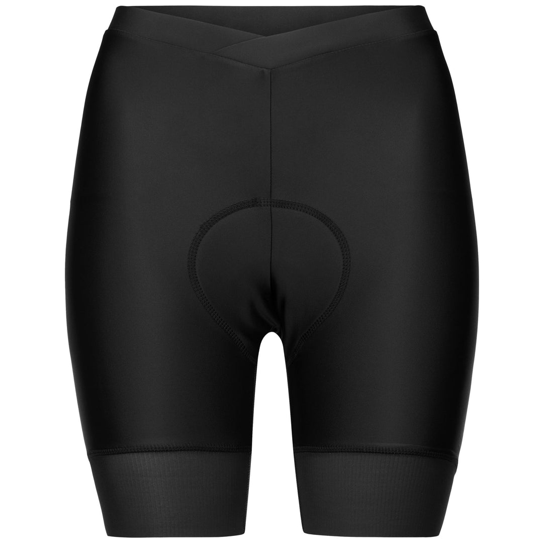 Black Women's Cycling Road Shorts with Compression and Padding 01