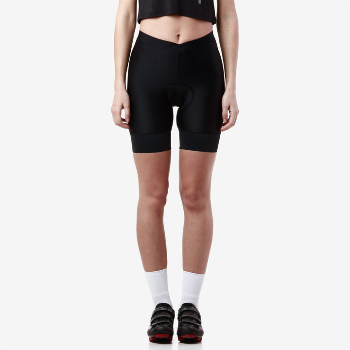 Short de cyclisme noir pour femme, avec compression et rembourrage 4