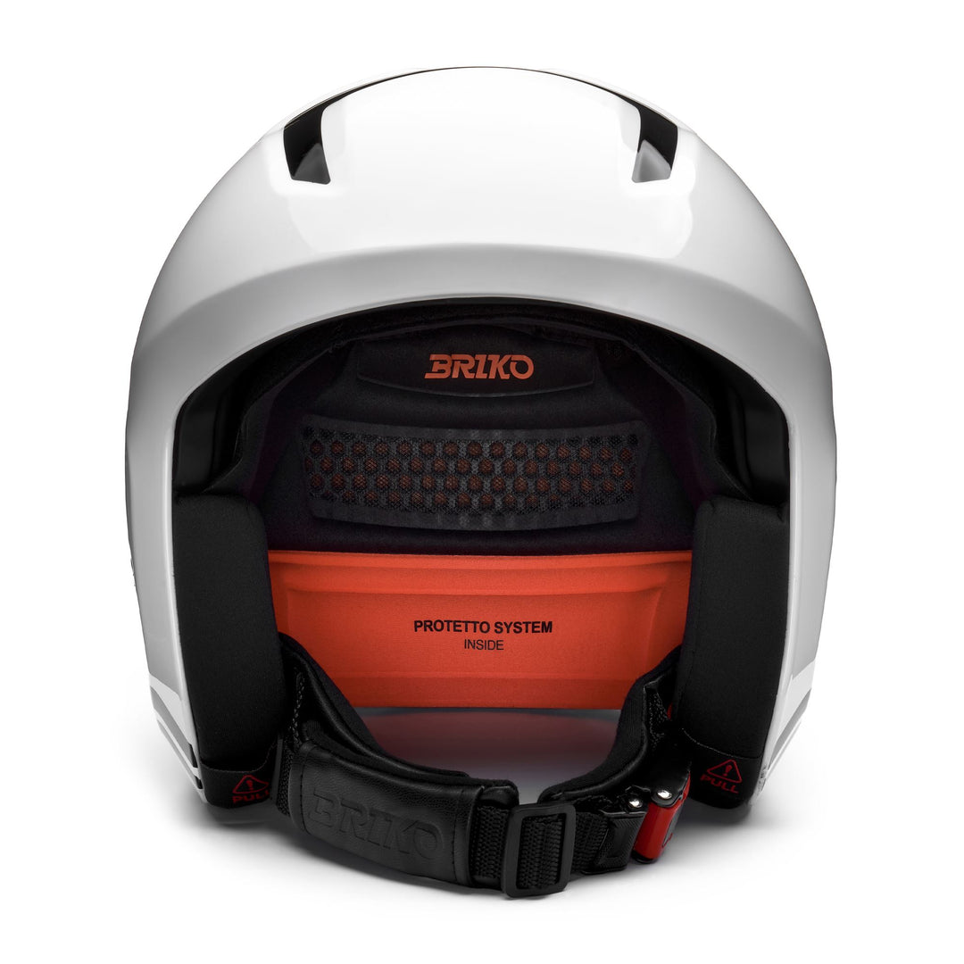 Unisex Grey and White Ski Helmet for Competitive Racing main