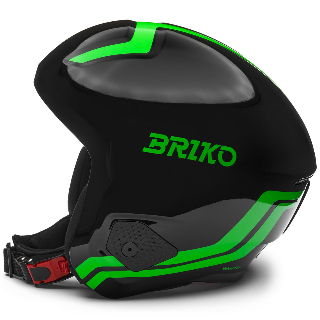 Casque de ski unisexe noir et vert pour la compétition main