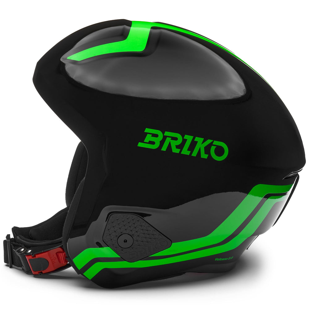 Unisex Black and Green Ski Helmet for Racing 02