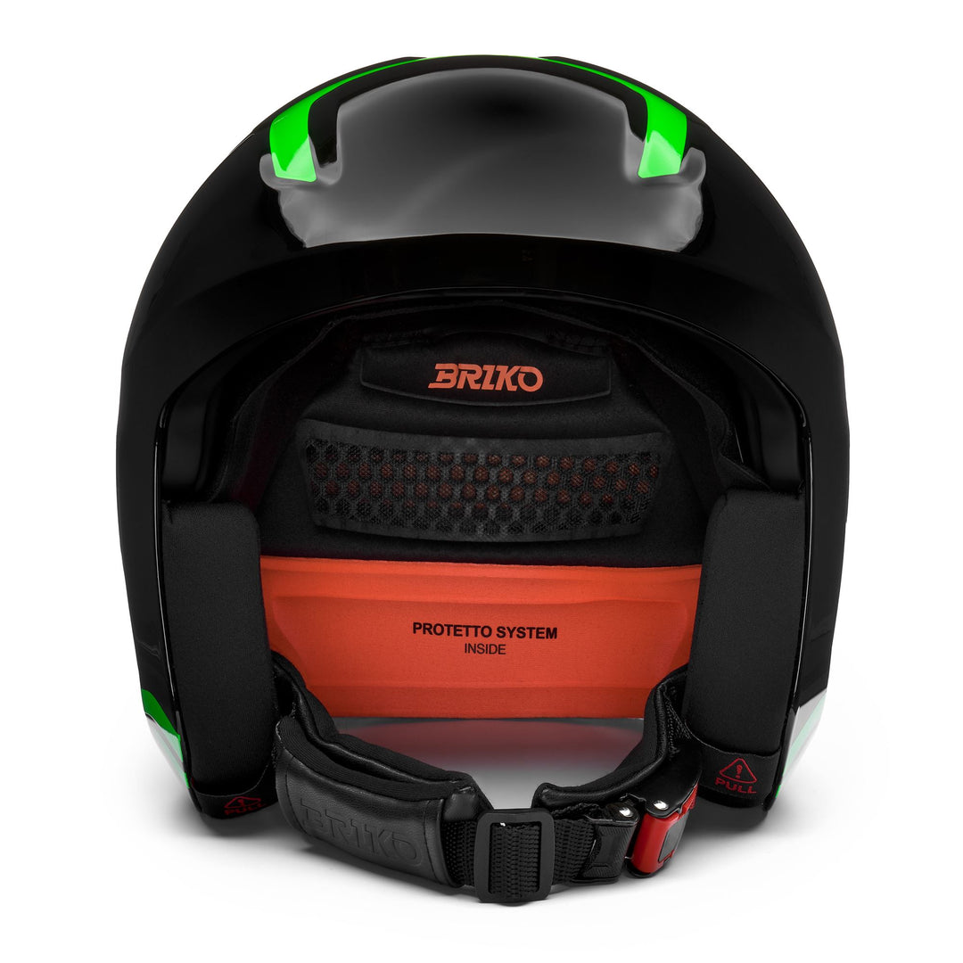 Unisex Black and Green Ski Helmet for Racing main