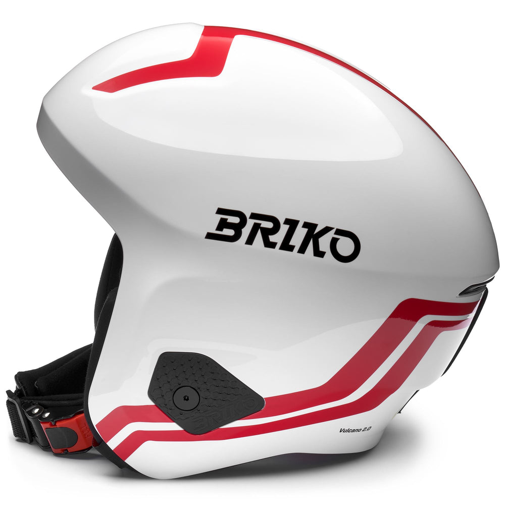Unisex Red and White Ski Helmet for Racing with Shock Absorption 02