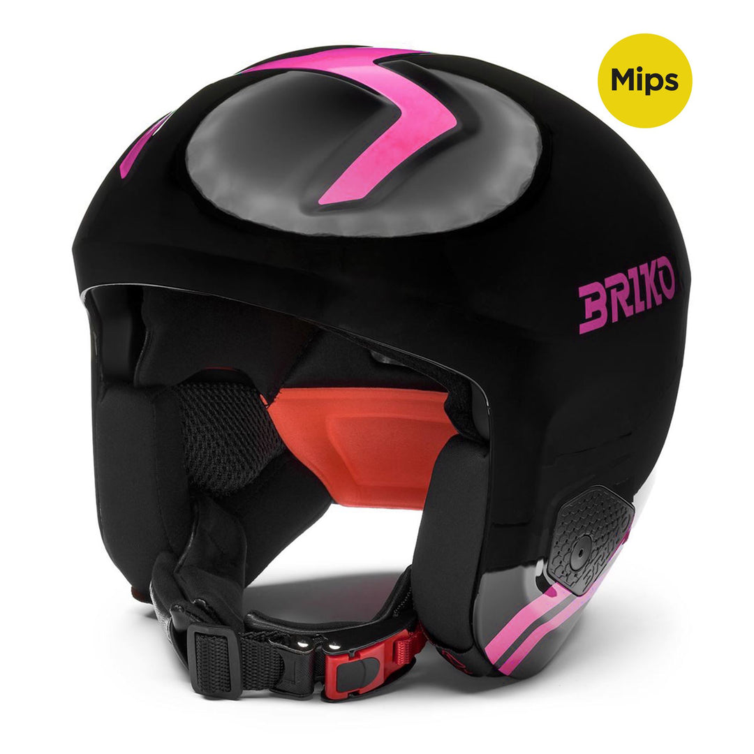 Unisex Black and Pink Racing Helmet for Skiing 01