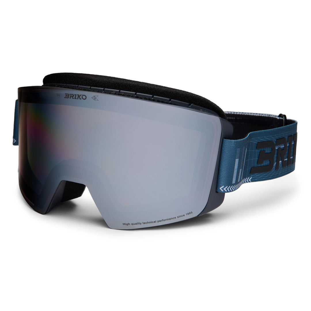 Maschera da sci unisex blu e grigia con protezione antiappannamento e UV main