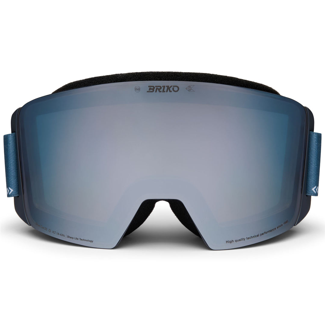 Occhiali da sci unisex blu e grigi con protezione antiappannamento e UV 01