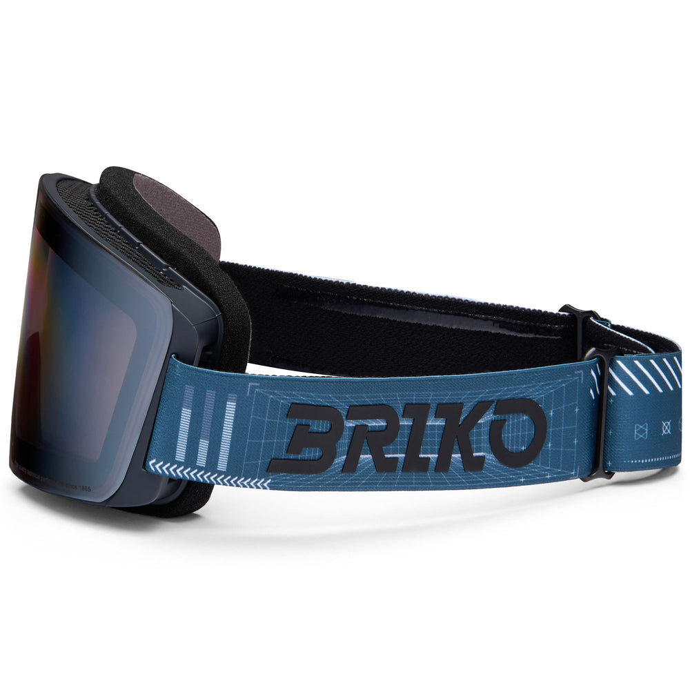 Maschera da sci unisex blu e grigia con protezione antiappannamento e UV 02