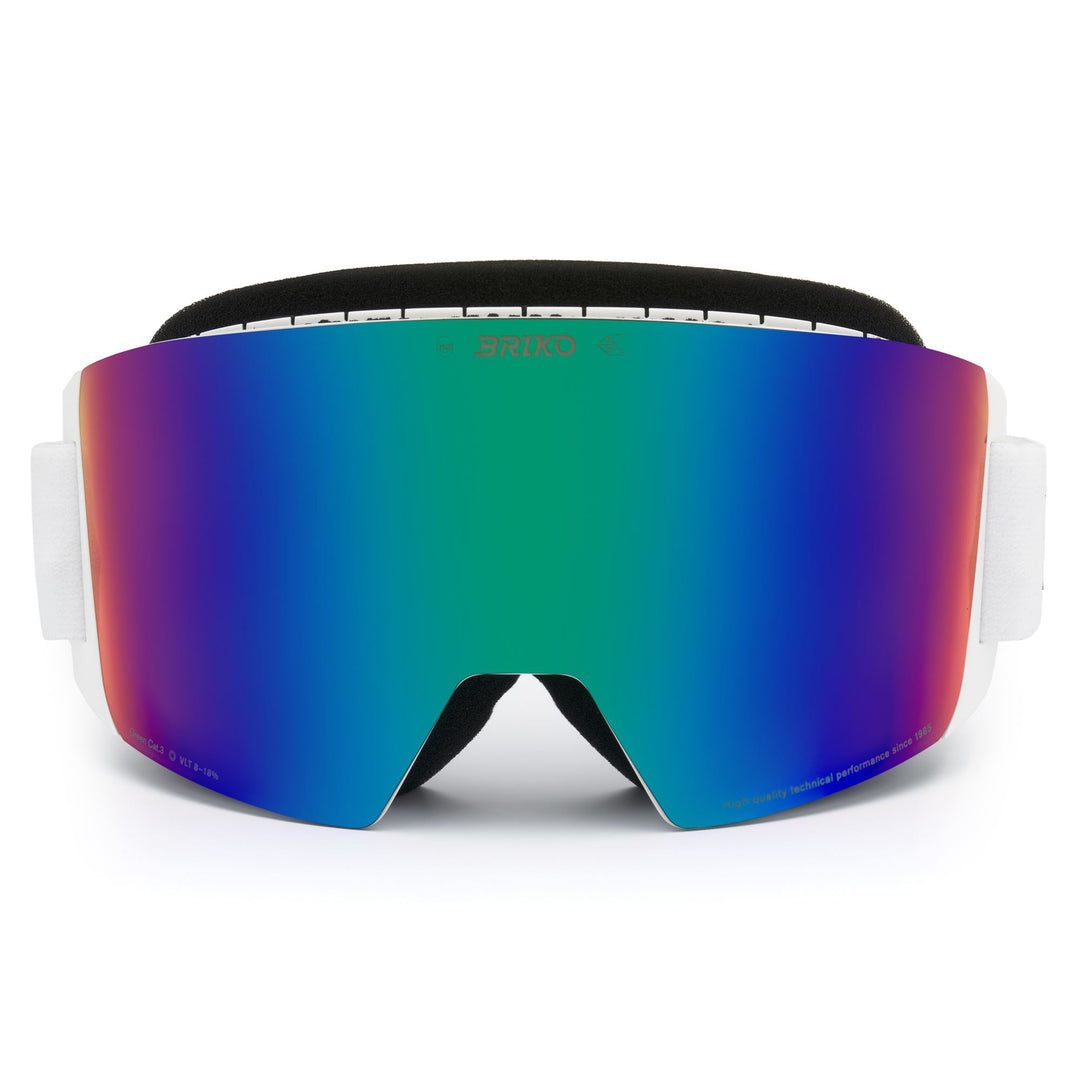 Maschera da sci unisex bianca con protezione antiappannamento e UV 01