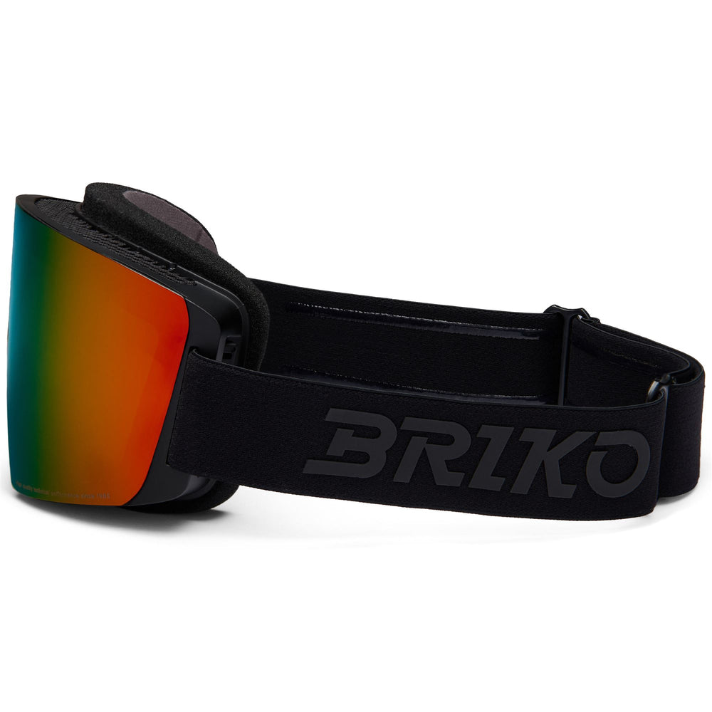 Maschera da sci unisex nera con protezione antiappannamento e UV 02