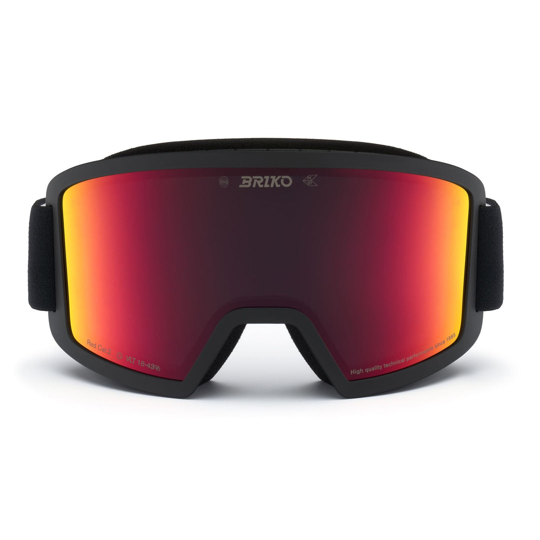 Maschera da sci unisex nera con protezione antiappannamento e UV 01