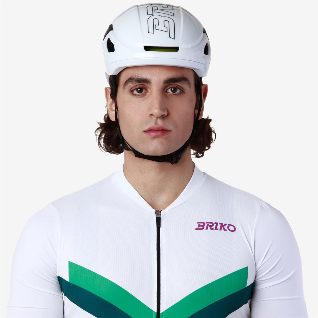 Unisex White and Holographic Cycling Helmet with Ventilation main