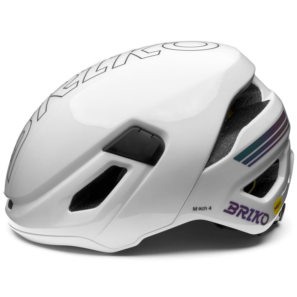 Casco da ciclismo unisex bianco e olografico con ventilazione 02