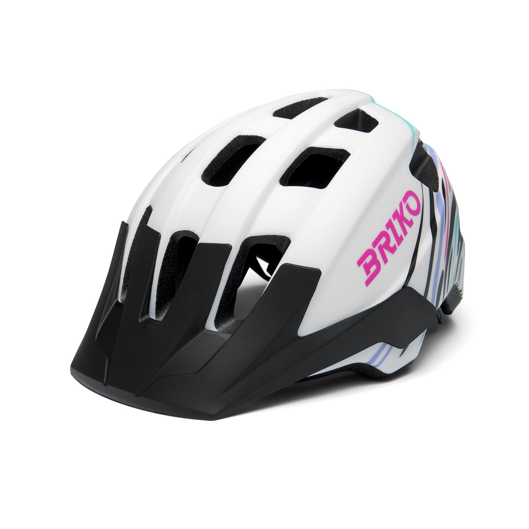 Casco da ciclismo bianco e nero per bambini main