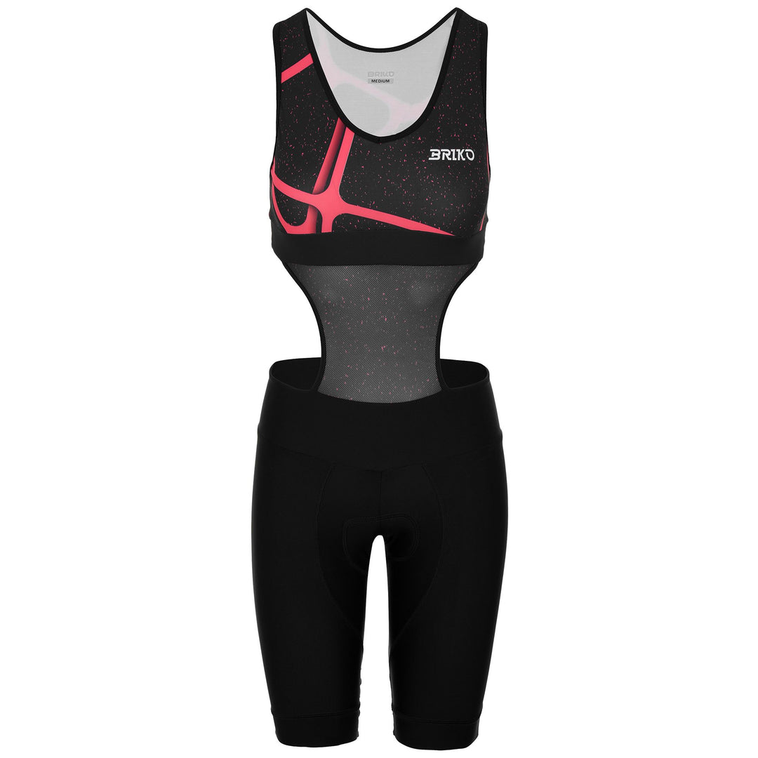 Black Women's Cycling Bib Shorts with Ergonomic Padding 01