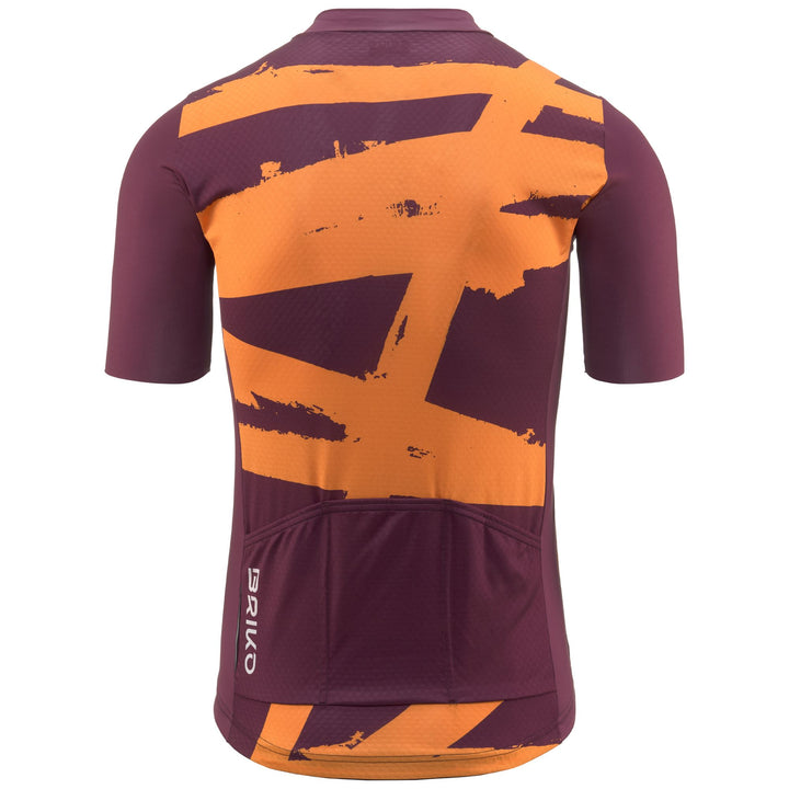 Red Men's Cycling Jersey with Breathable Fabric and Raw-Edge Sleeves 3