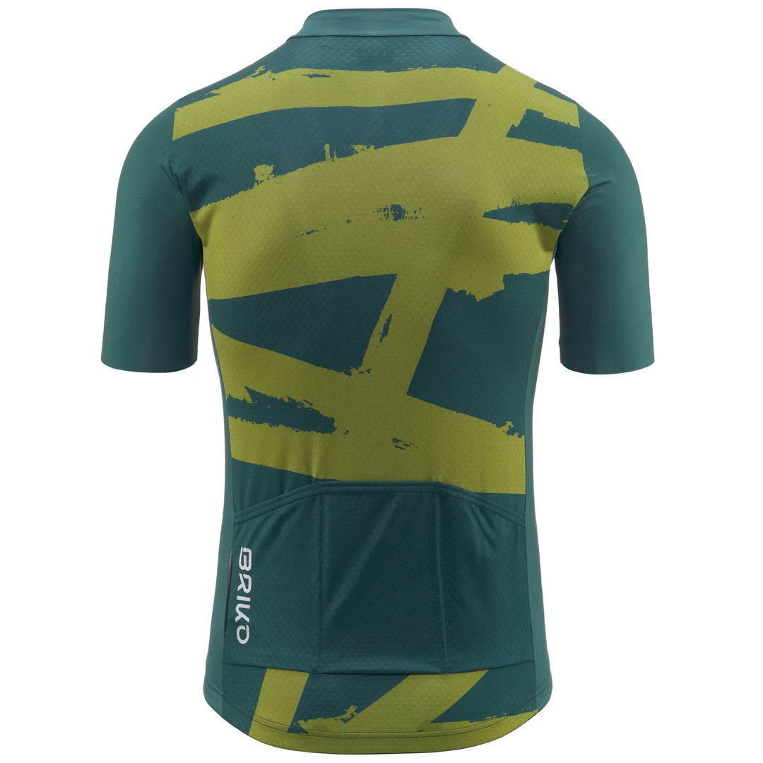 Green Men's Cycling Jersey with Breathability and Comfort Features main