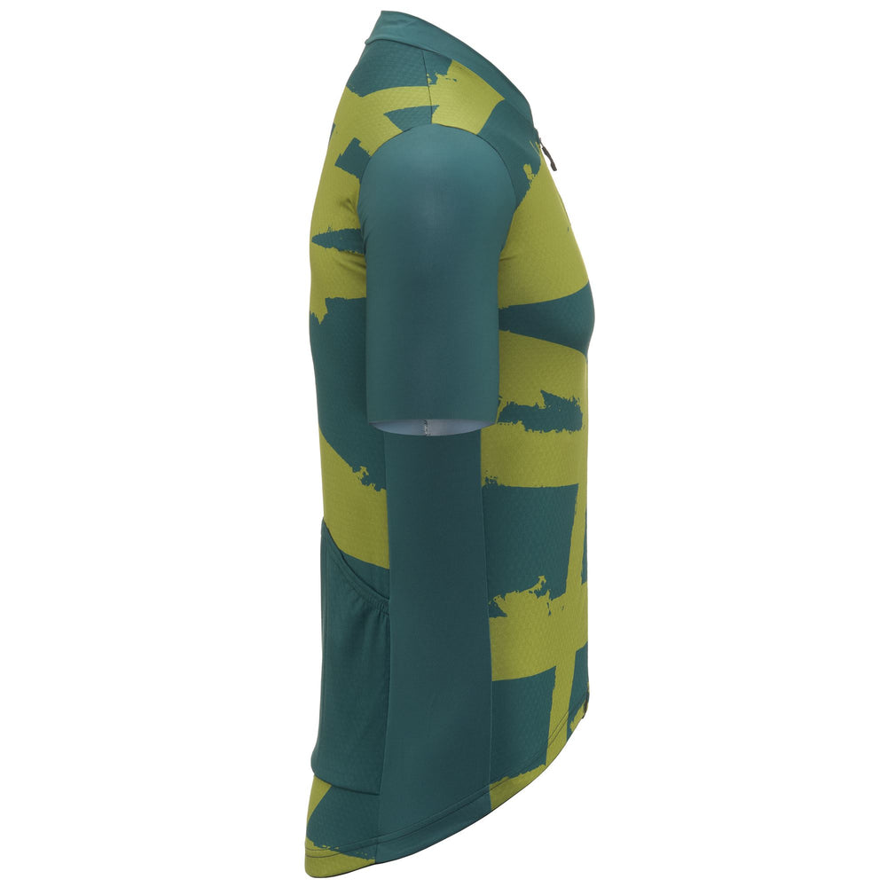 Maglia da ciclismo da uomo verde con caratteristiche di traspirabilità e comfort 02